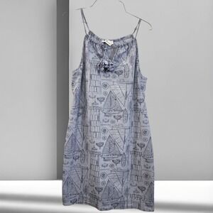 Vineyard Vines Dress | Blue Gingham Sailor Print Sleeveless | Women's Size XXS
